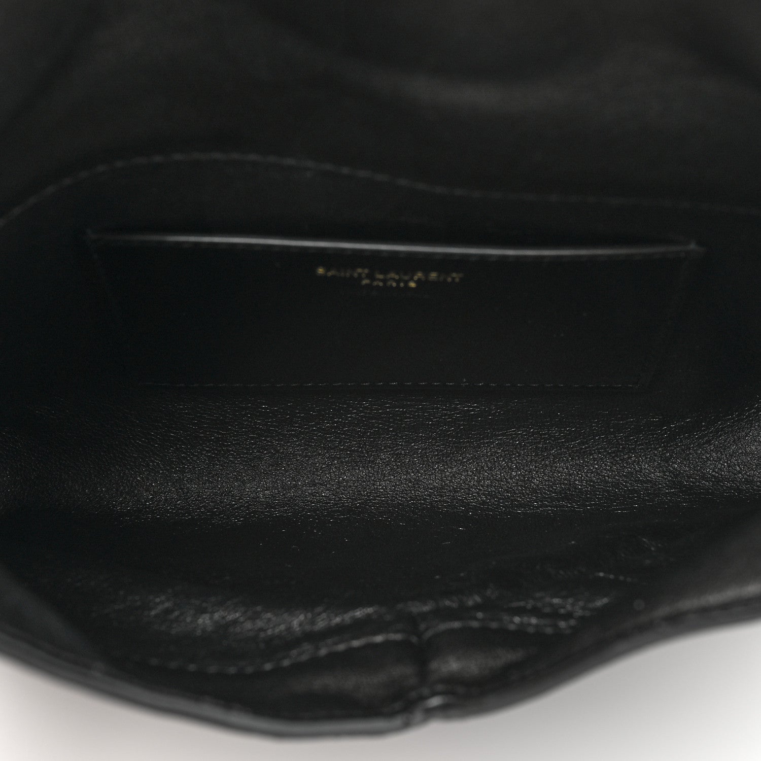 Saint Laurent Lambskin Small Cassandre Envelope Pouch Black 5 of 9