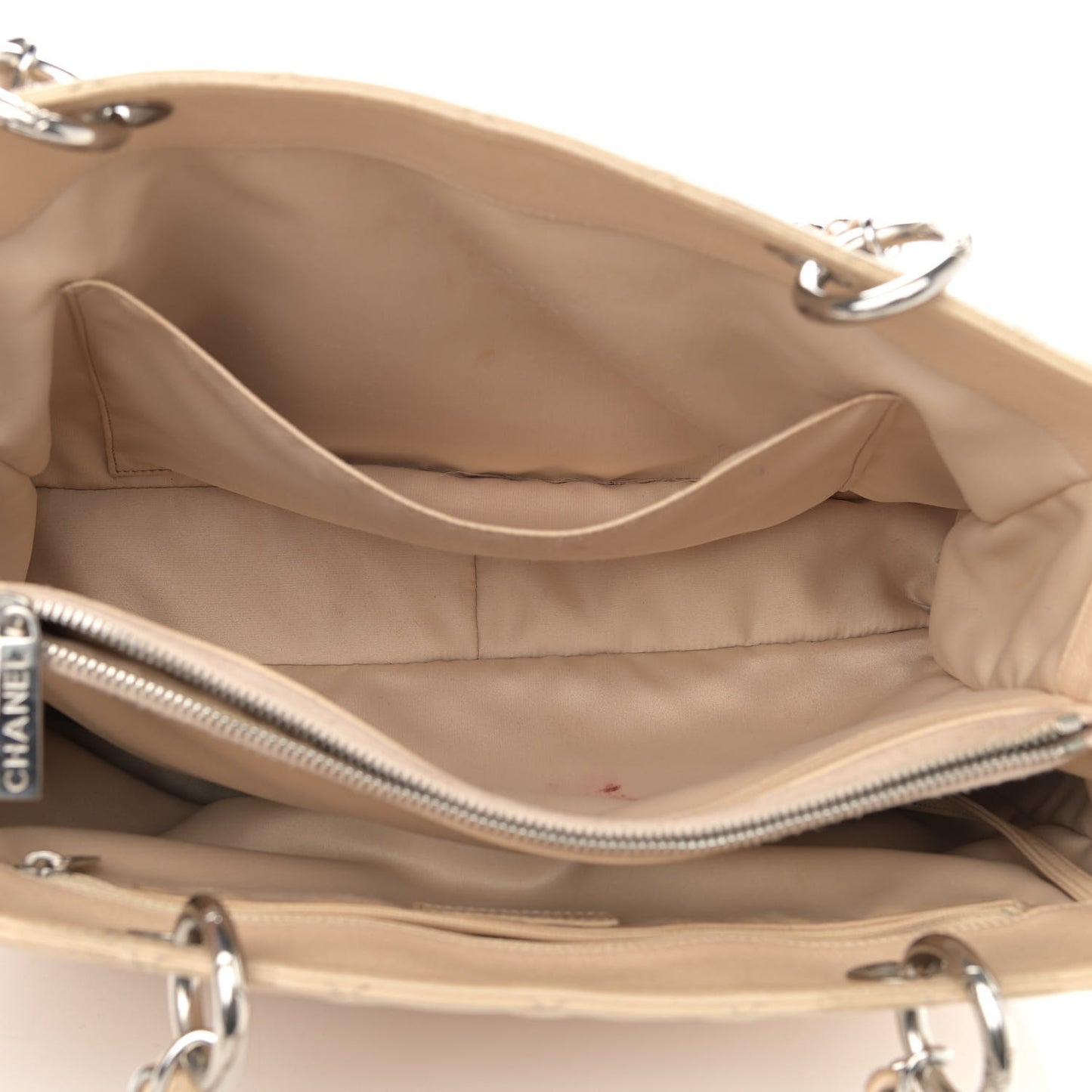 Caviar Quilted Grand Shopping Tote GST Beige Clair