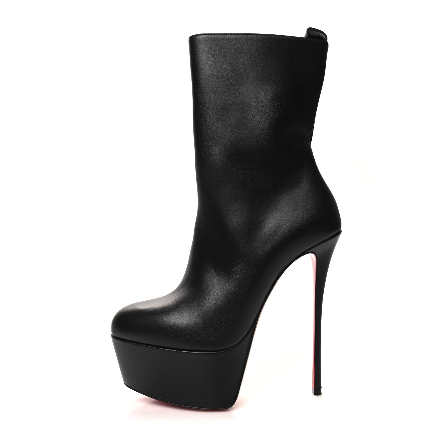 Christian Louboutin Calfskin Dolly Alta Booty 160 Ankle Boots 40 Black 1 of 10