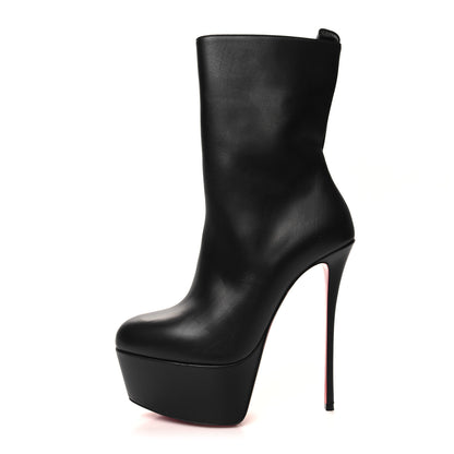Christian Louboutin Calfskin Dolly Alta Booty 160 Ankle Boots 40 Black 1 of 10