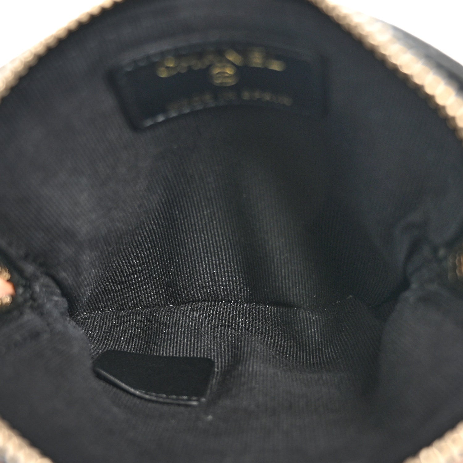 Chanel Caviar Quilted Crystal Zip Card Holder Wallet Black 5 of 8