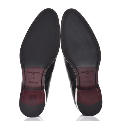 Louis Vuitton Mens Calfskin Damier Lace Up Shoes 6 1/2 Black 6 of 10