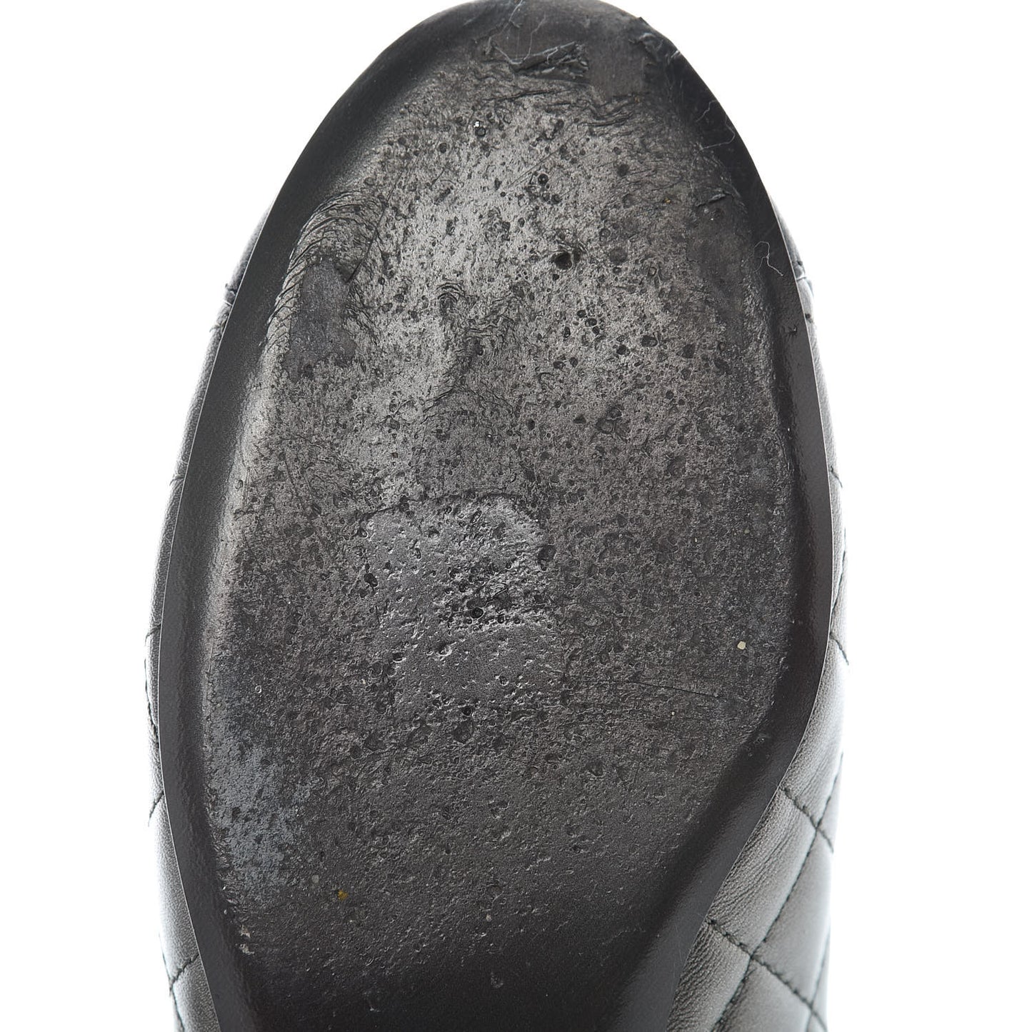 Iridescent Lambskin Quilted CC Chain Mules 35 Silver Black