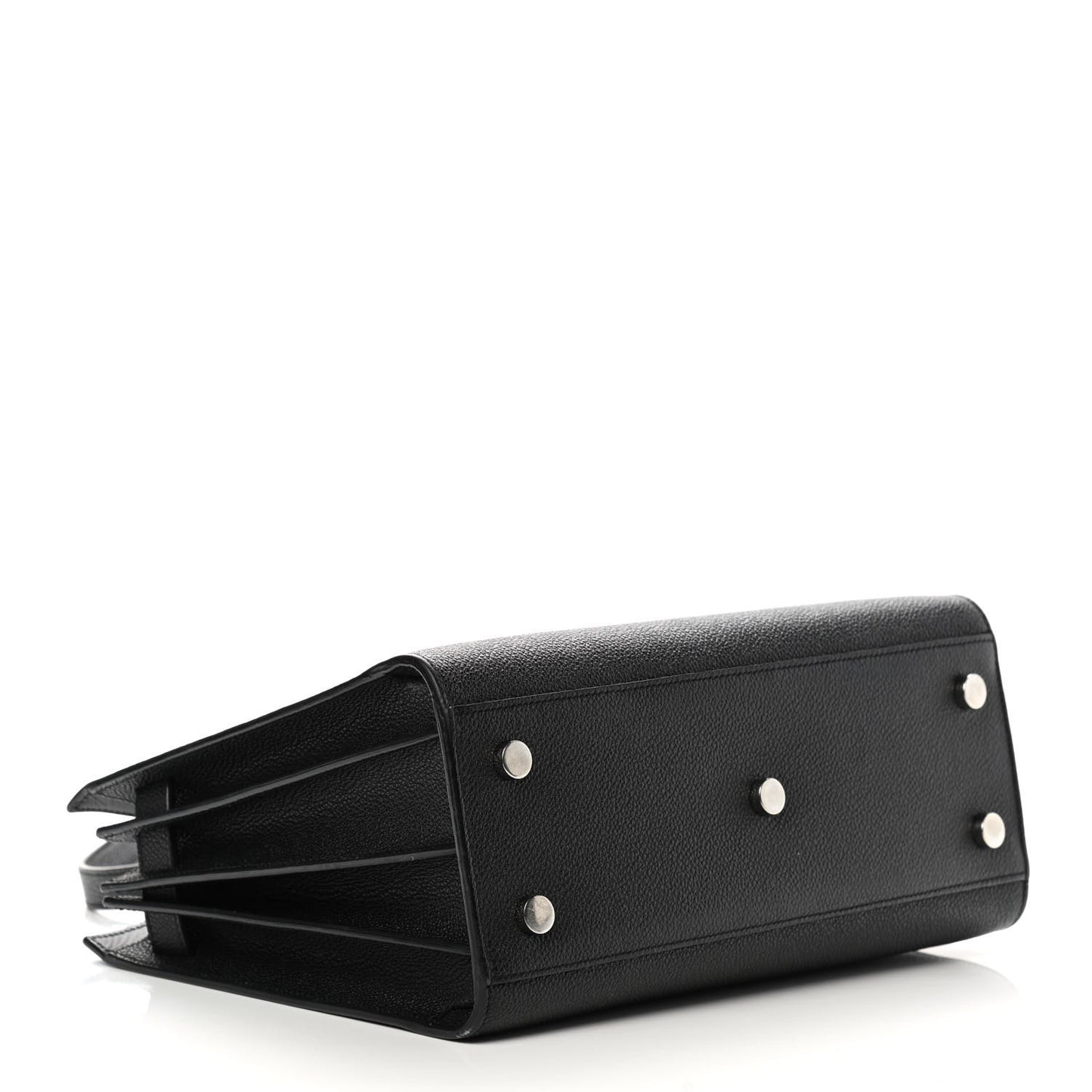 Grained Calfskin Baby Sac De Jour Black
