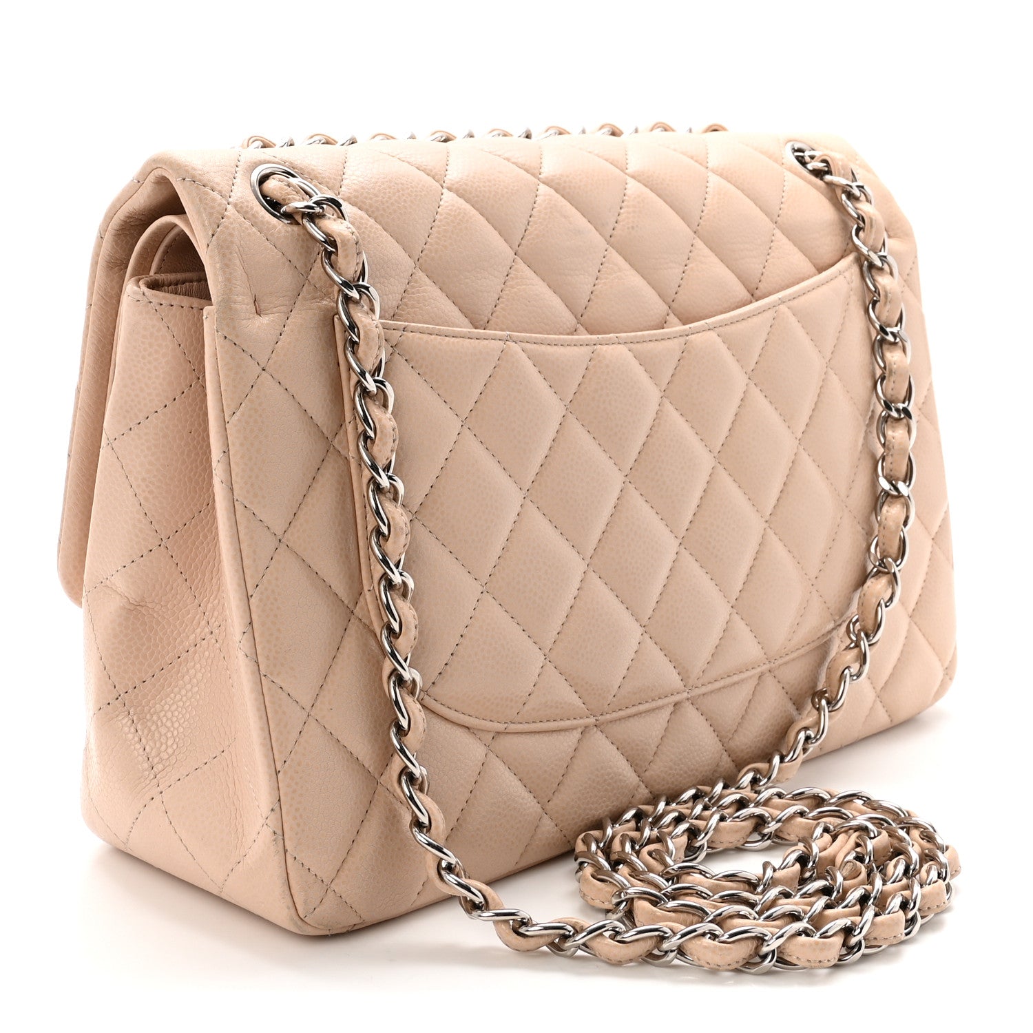 Chanel Caviar Quilted Jumbo Double Flap Light Pink 3 of 11