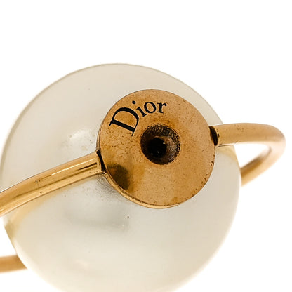 Christian Dior Pearl Moon and Star Tribal Hoop Earrings Gold 4 of 4