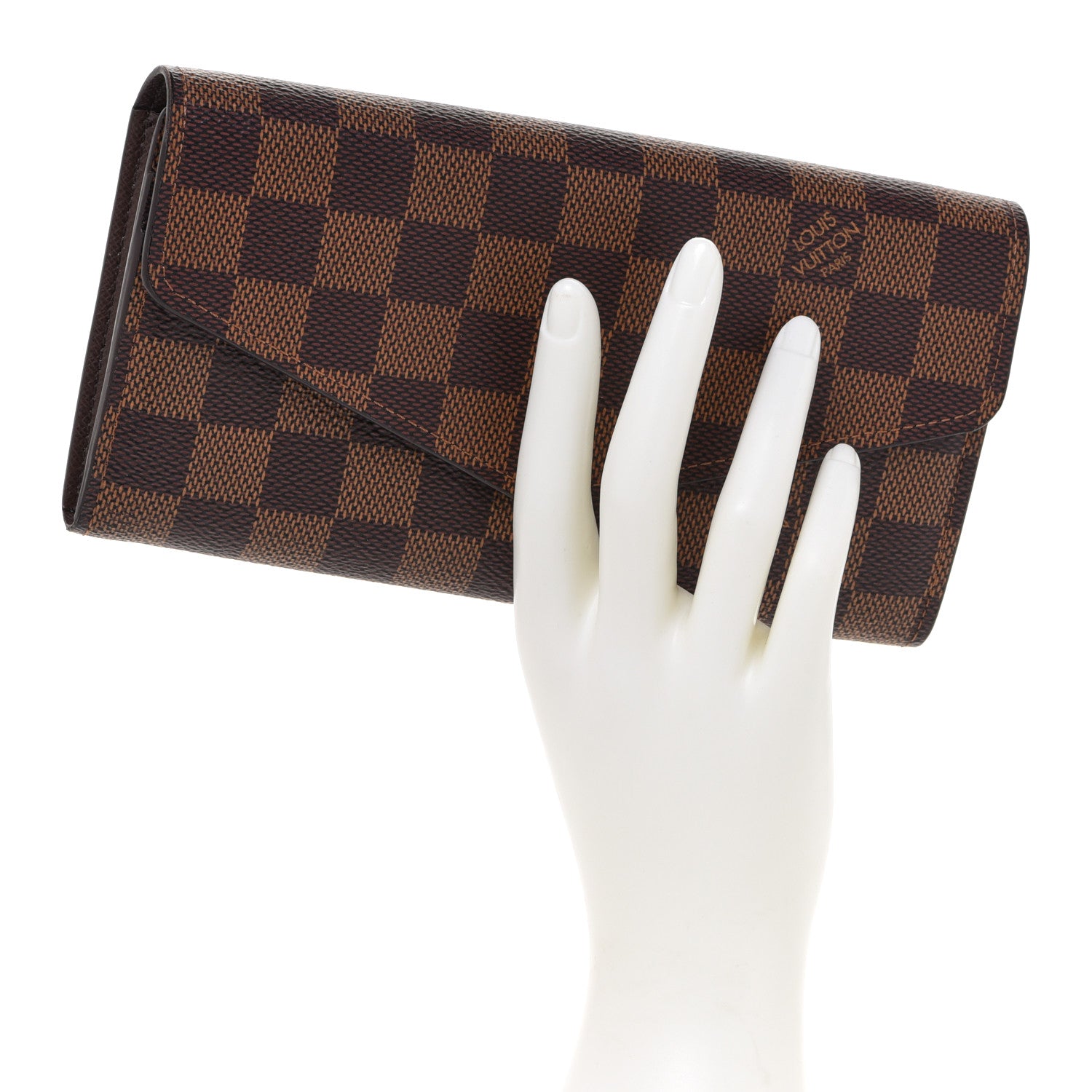 Louis Vuitton Damier Ebene Sarah Wallet NM 2 of 11