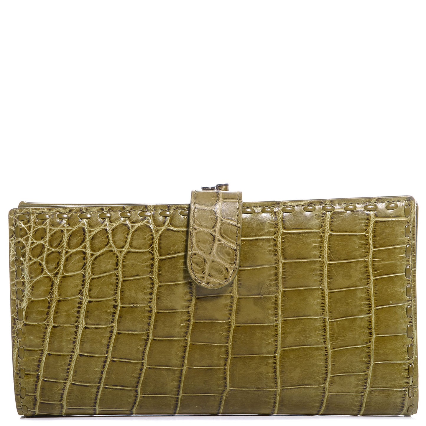 Crocodile Fume Continental Wallet