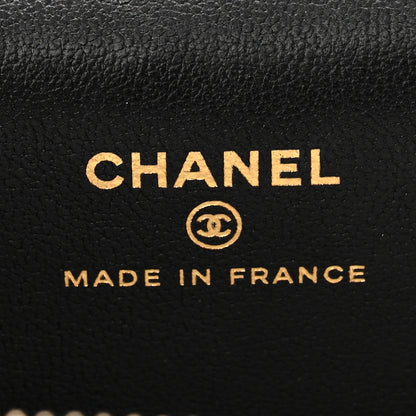 Chanel Lambskin Quilted Top Handle Mini Vanity Case With Chain Black 7 of 11