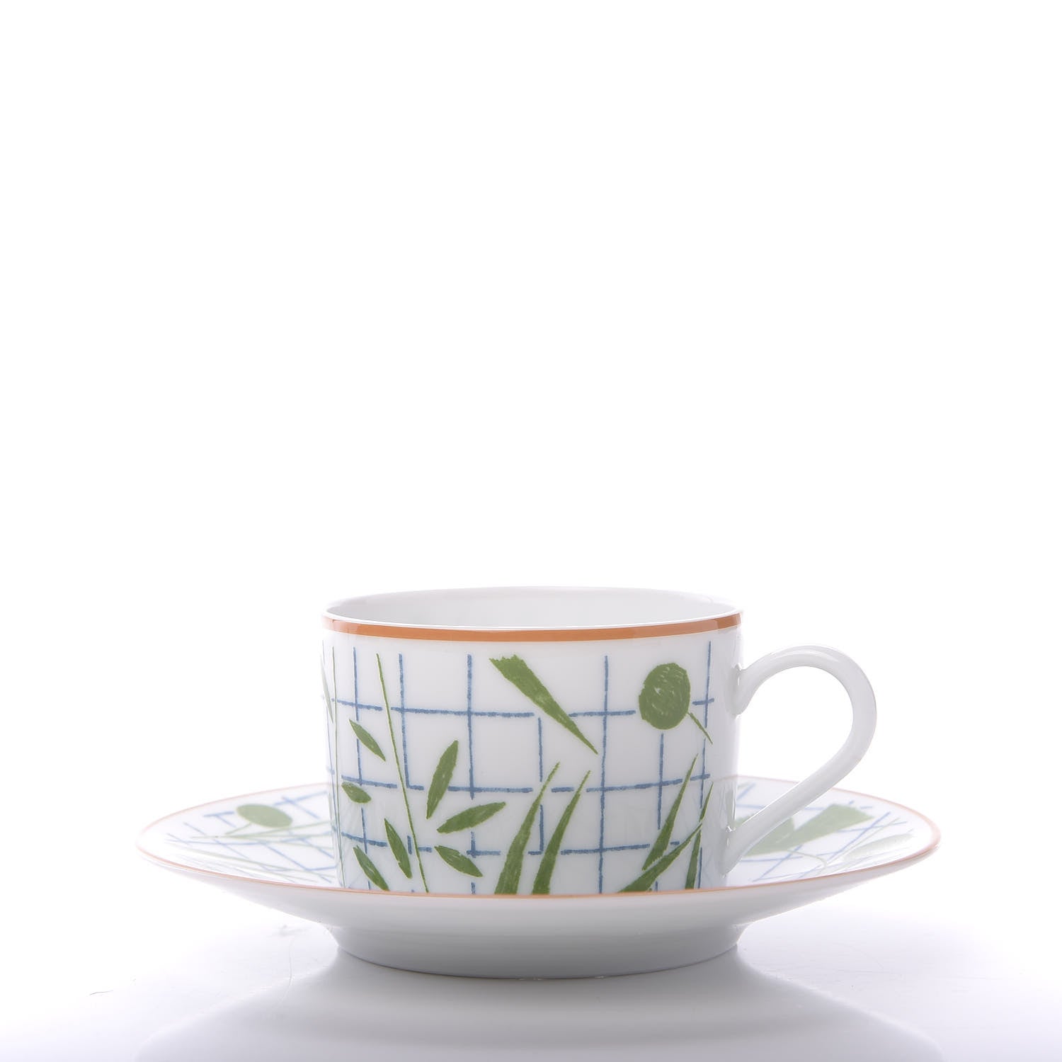 Hermes Porcelain A Walk In The Garden Tea Cup And Saucer Set Of 2 2 of 9