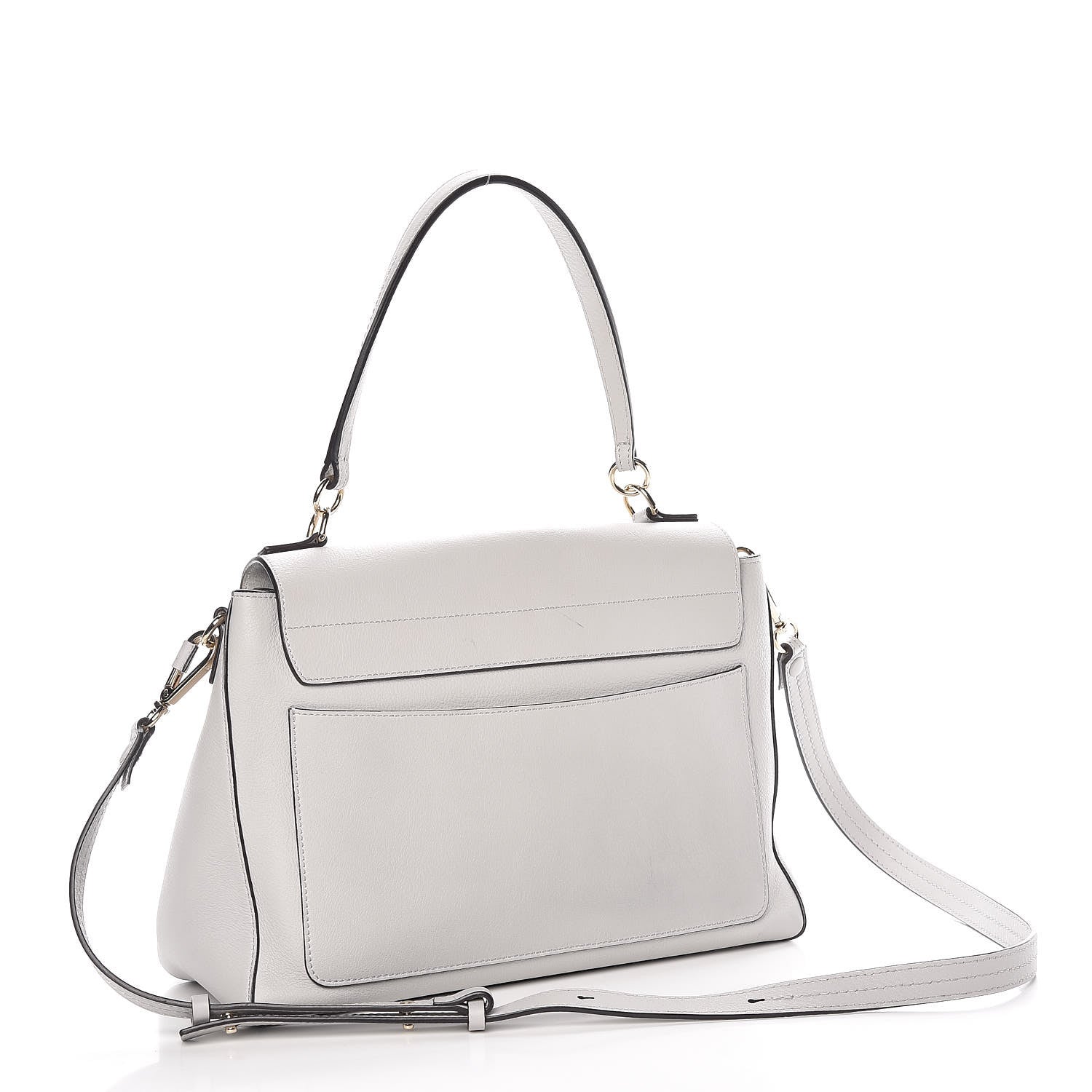 Chloe Calfskin Medium Faye Day Shoulder Bag Airy Grey 4 of 9