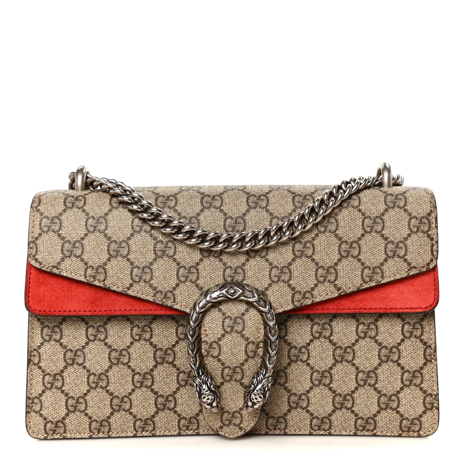 Gucci GG Supreme Monogram Small Dionysus Shoulder Bag Red 1 of 10