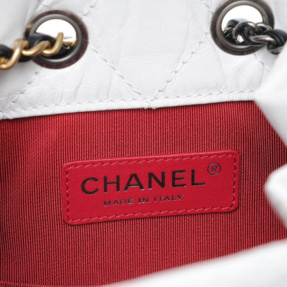 Chanel Aged Calfskin Quilted Small Gabrielle Backpack Black White 6 of 9