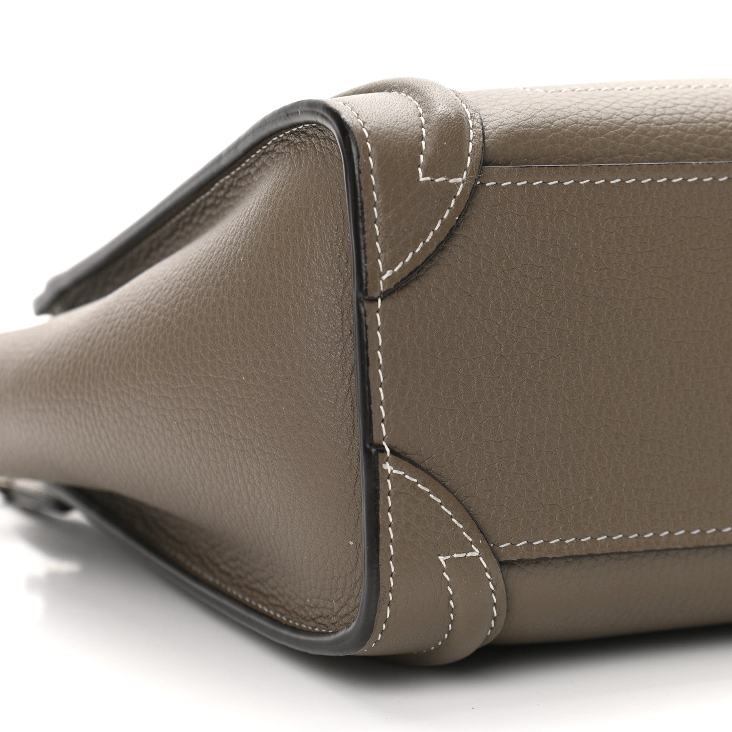 Celine Drummed Calfskin Nano Luggage Souris 9 of 12