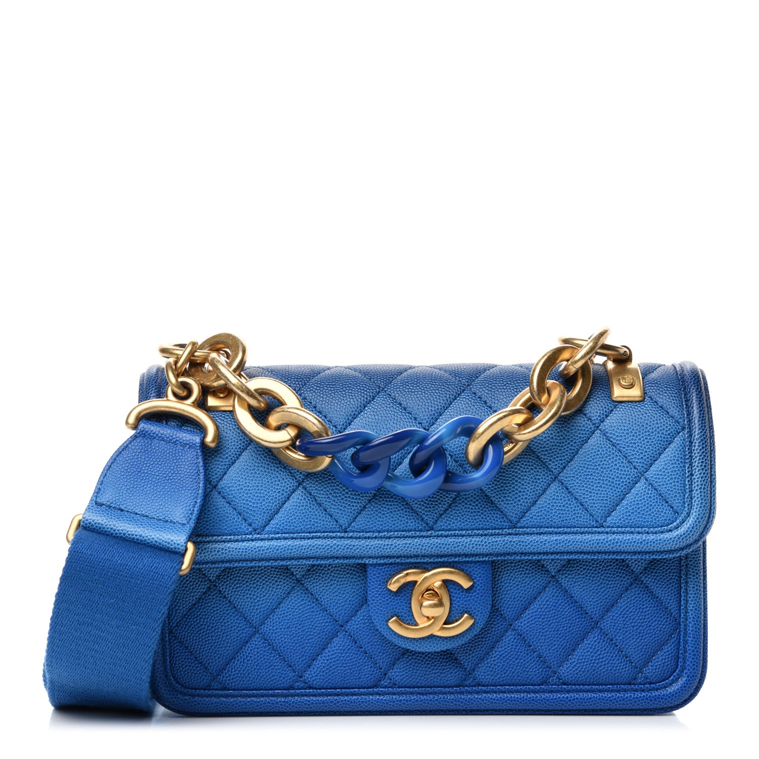 Chanel Caviar Quilted Small Sunset On The Sea Flap Blue 1 of 10
