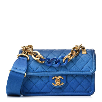 Chanel Caviar Quilted Small Sunset On The Sea Flap Blue 1 of 10