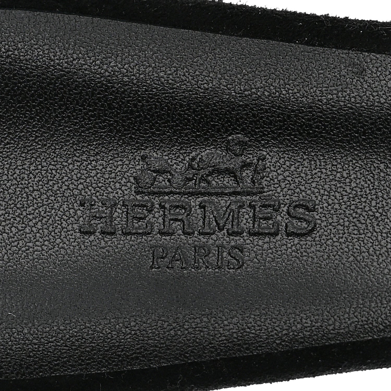 Hermes Suede Goatskin Oasis Sandals 38.5 Black 8 of 9
