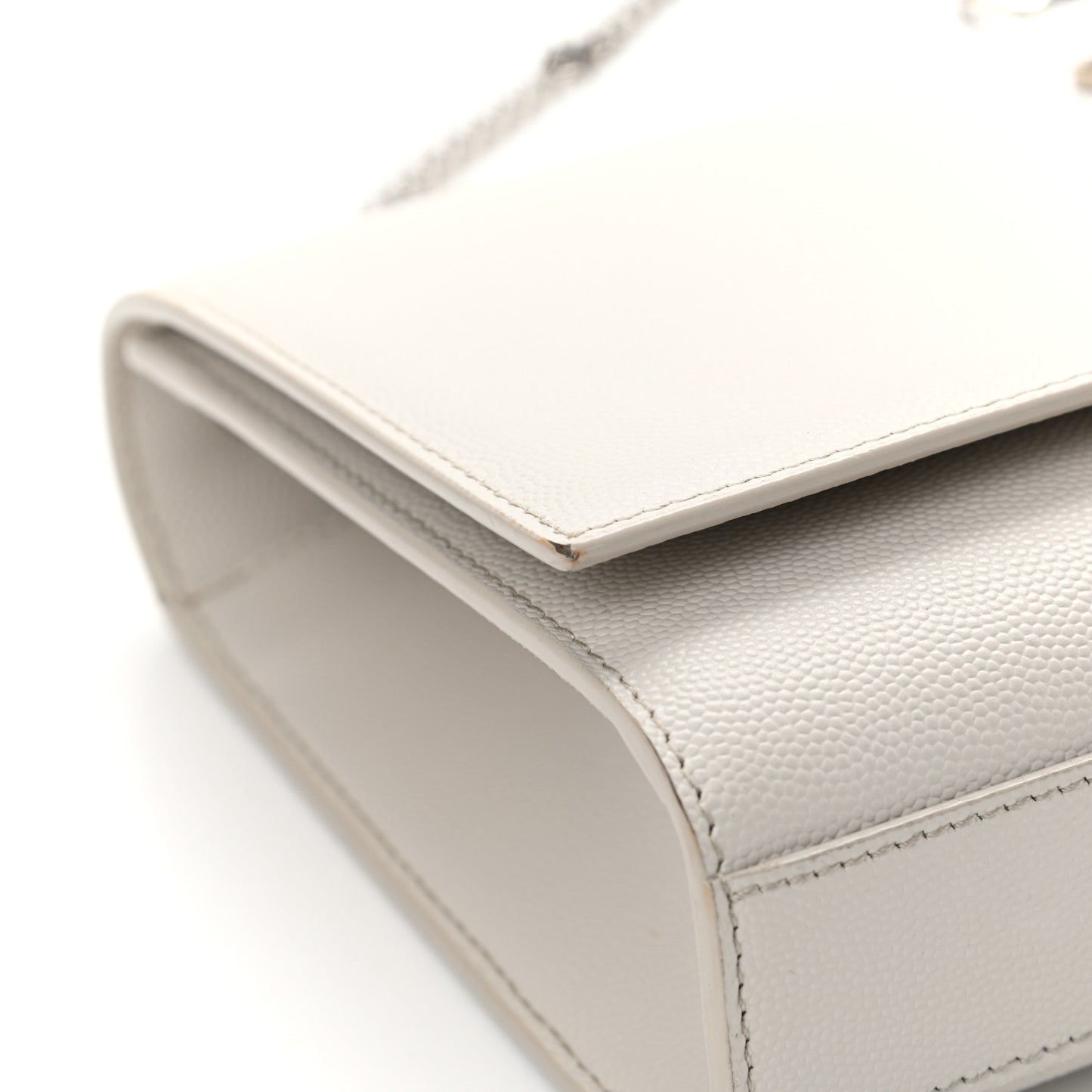 Grain De Poudre Medium Classic Monogram Kate Satchel Icy White