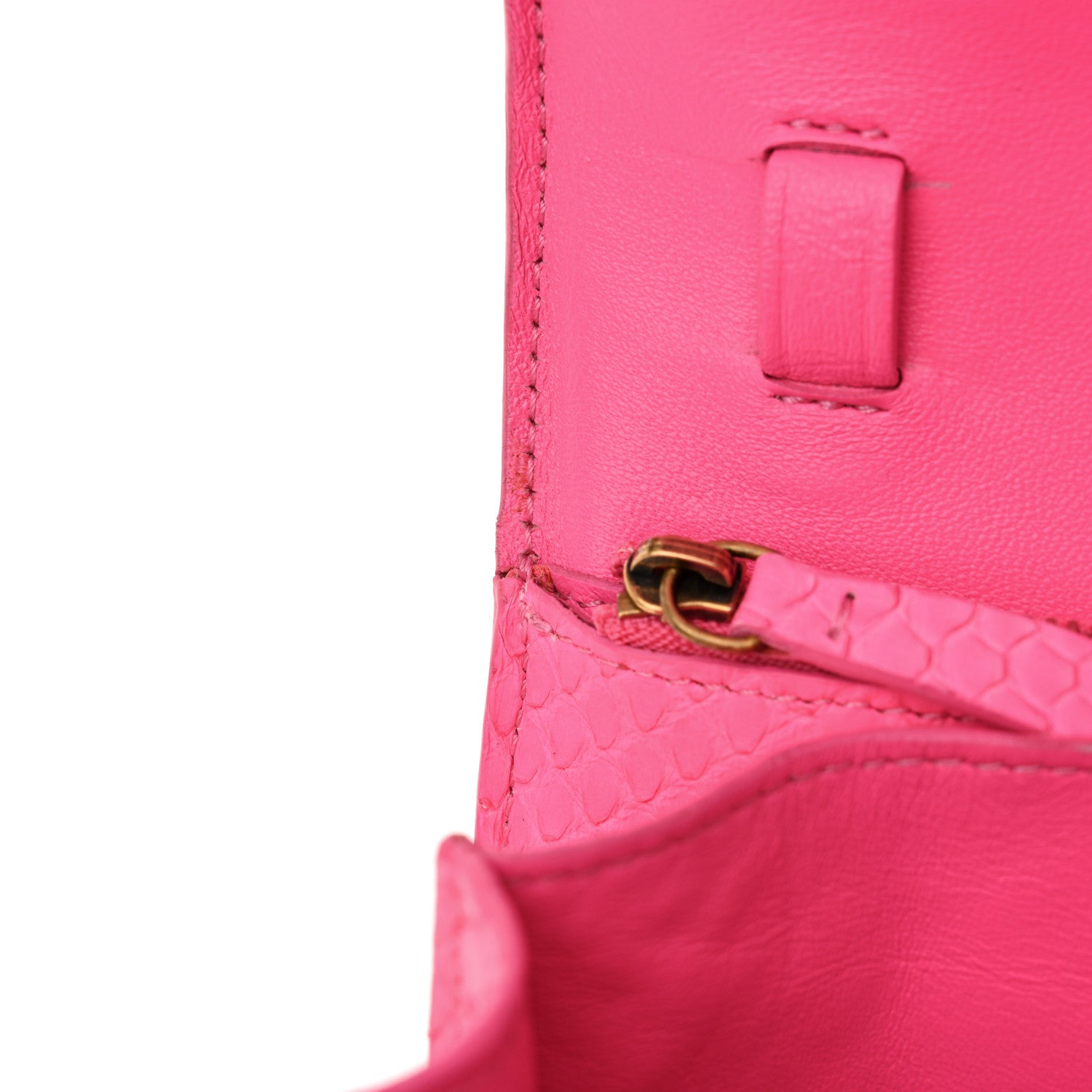 Celine Snakeskin Medium Classic Box Flap Pink 8 of 17