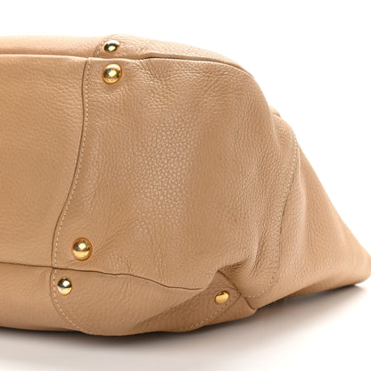 Prada Vitello Daino Pushlock Tote Sughero 10 of 21