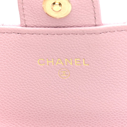 Chanel Caviar Quilted Flap Clutch with Chain Pink 6 of 10