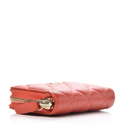 Chanel Pearly Caviar Quilted Zip Coin Purse Orange 4 of 10