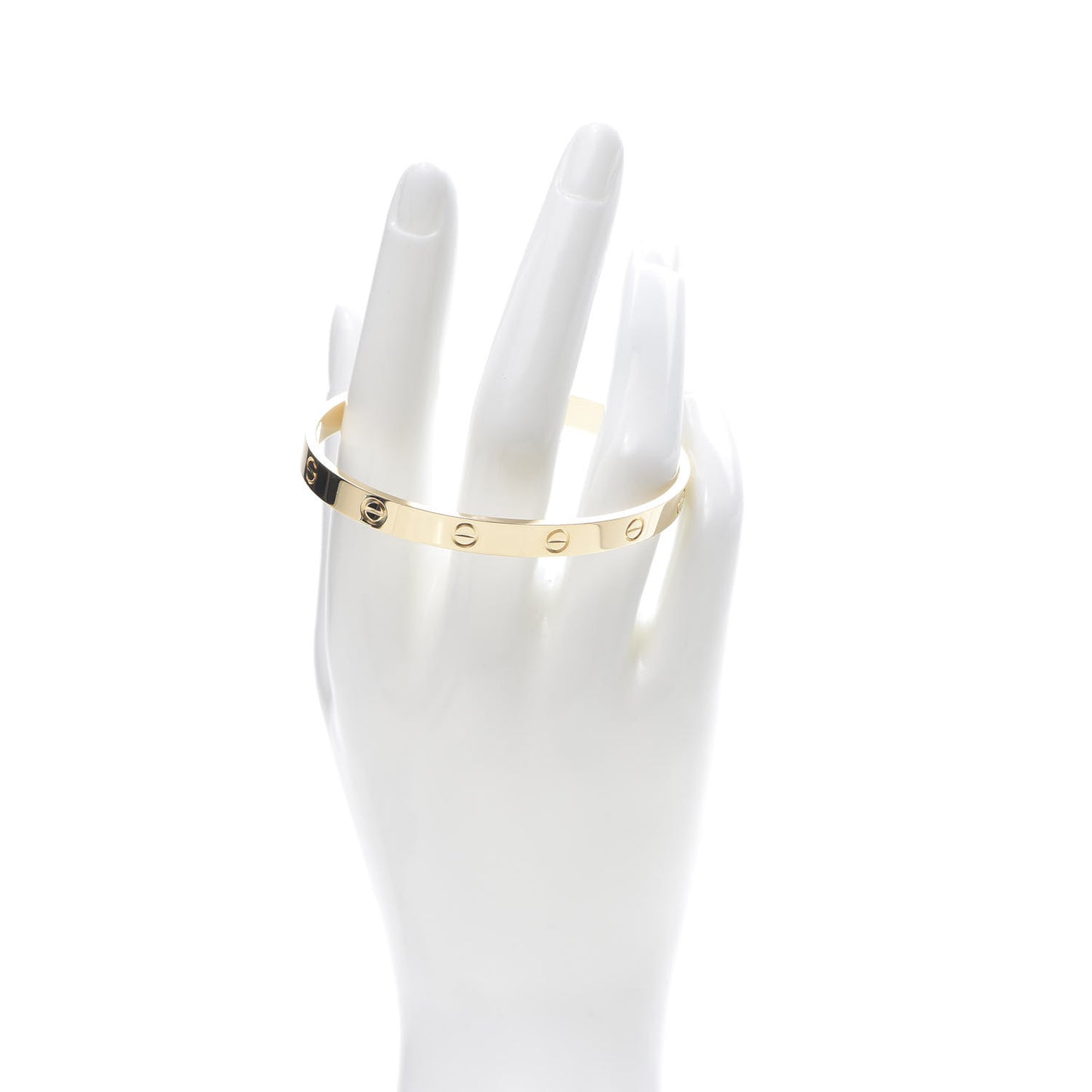 18K Yellow Gold LOVE Cuff Bracelet 19