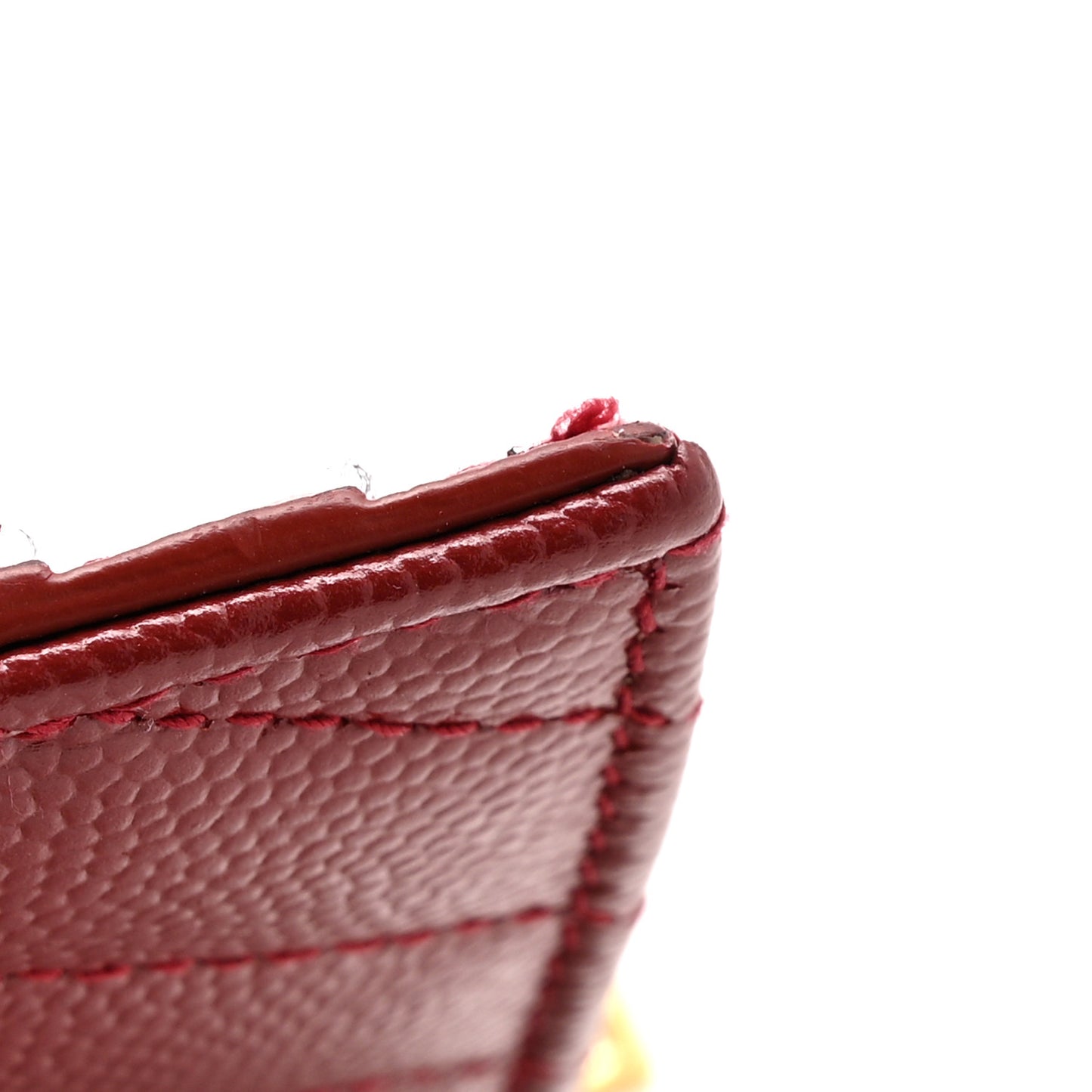 Grain De Poudre Matelasse Chevron Monogram Fragments Zippered Card Case Opyum Red
