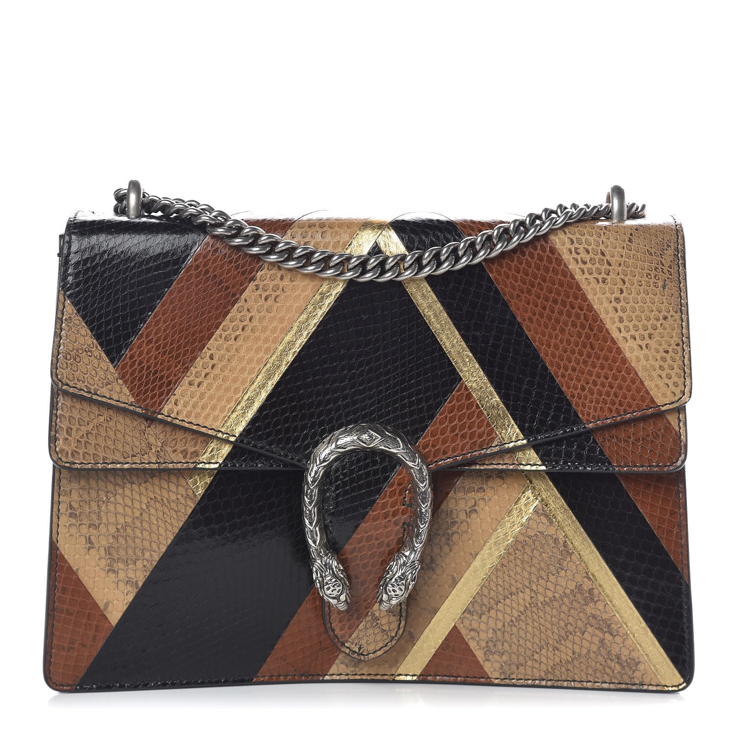 Gucci Ayers Snakeskin Chevron Medium Dionysus Shoulder Bag Multicolor 1 of 11