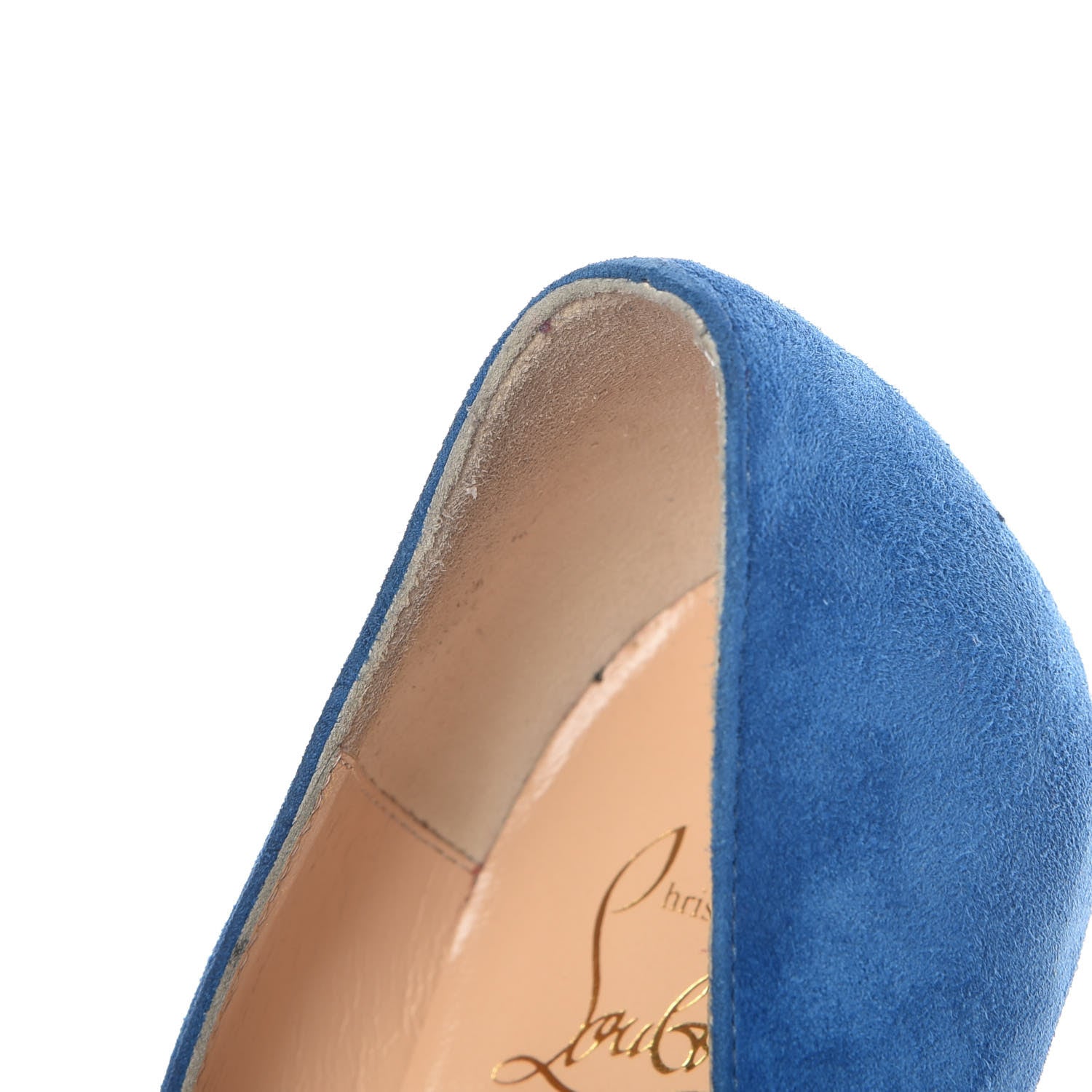 Christian Louboutin Veau Velours Pigalle Follies 100 Pumps 39 Positano 12 of 14