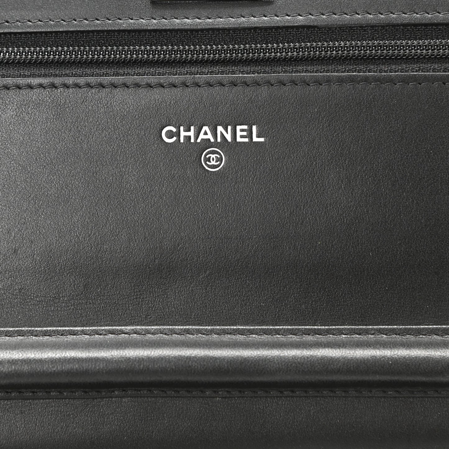 Aged Calfskin Chevron Quilted Reissue Wallet On Chain WOC So Black