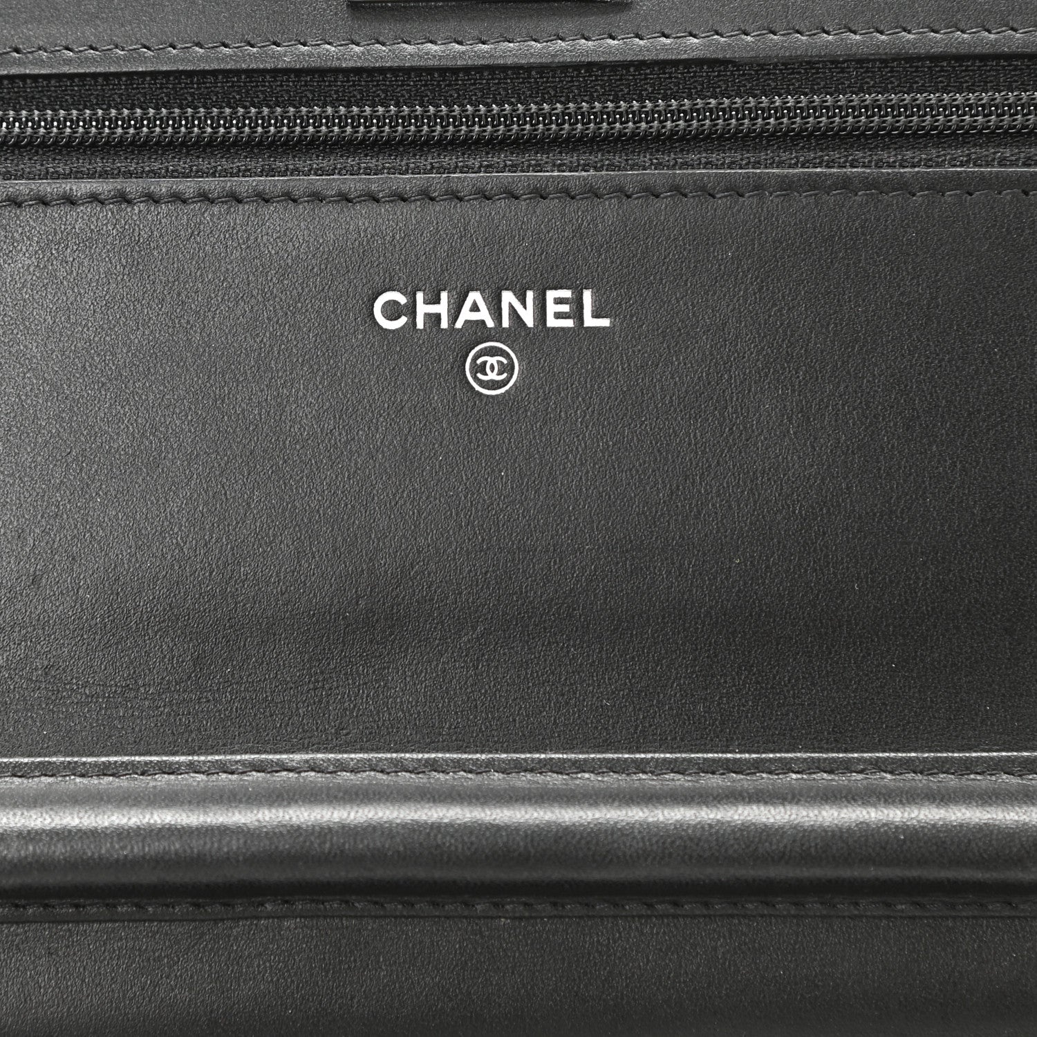 Chanel Aged Calfskin Chevron Quilted Reissue Wallet On Chain WOC So Black 6 of 11