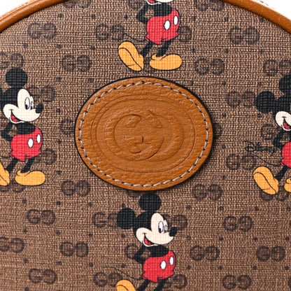 Gucci X DISNEY Mini Vintage GG Supreme Monogram Mickey Mouse Round Backpack Beige Vintage Sun Oil 10 of 10