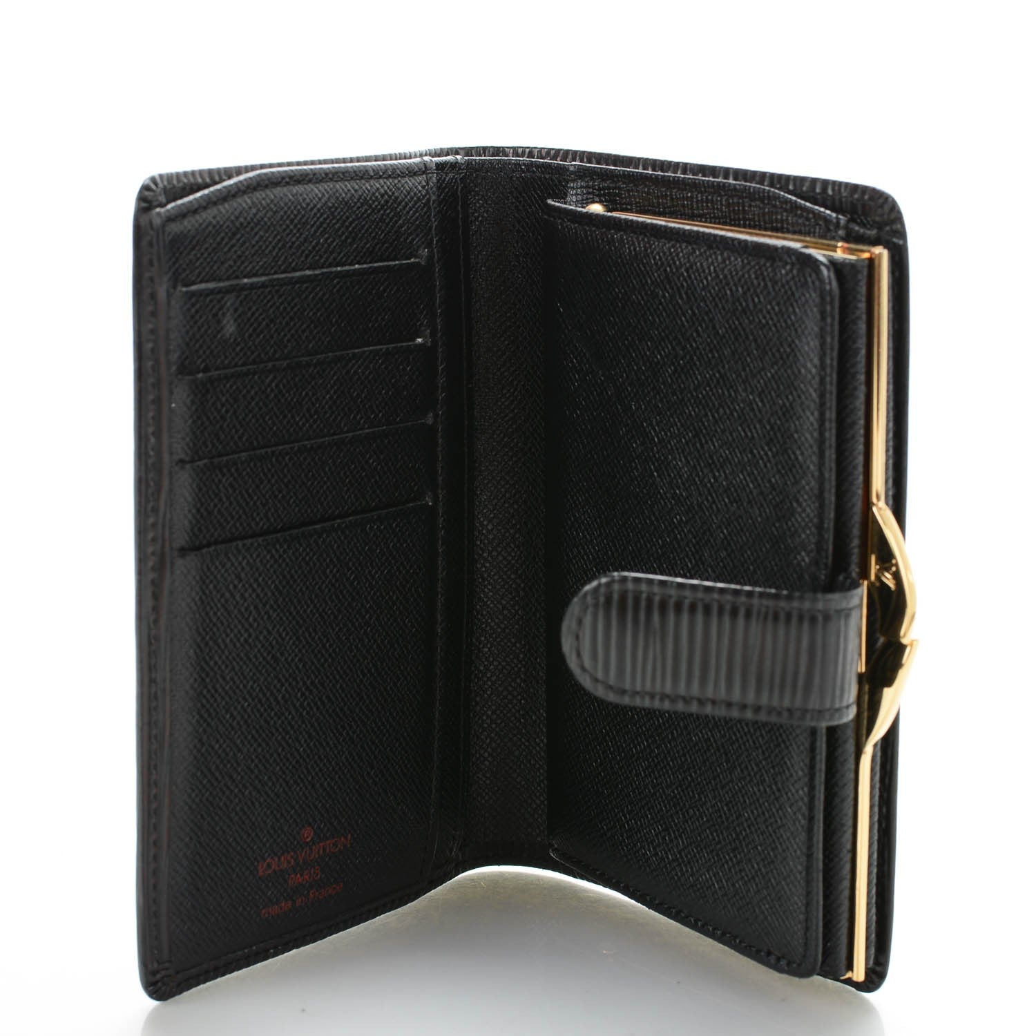 Louis Vuitton Epi French Purse Wallet Black 5 of 7