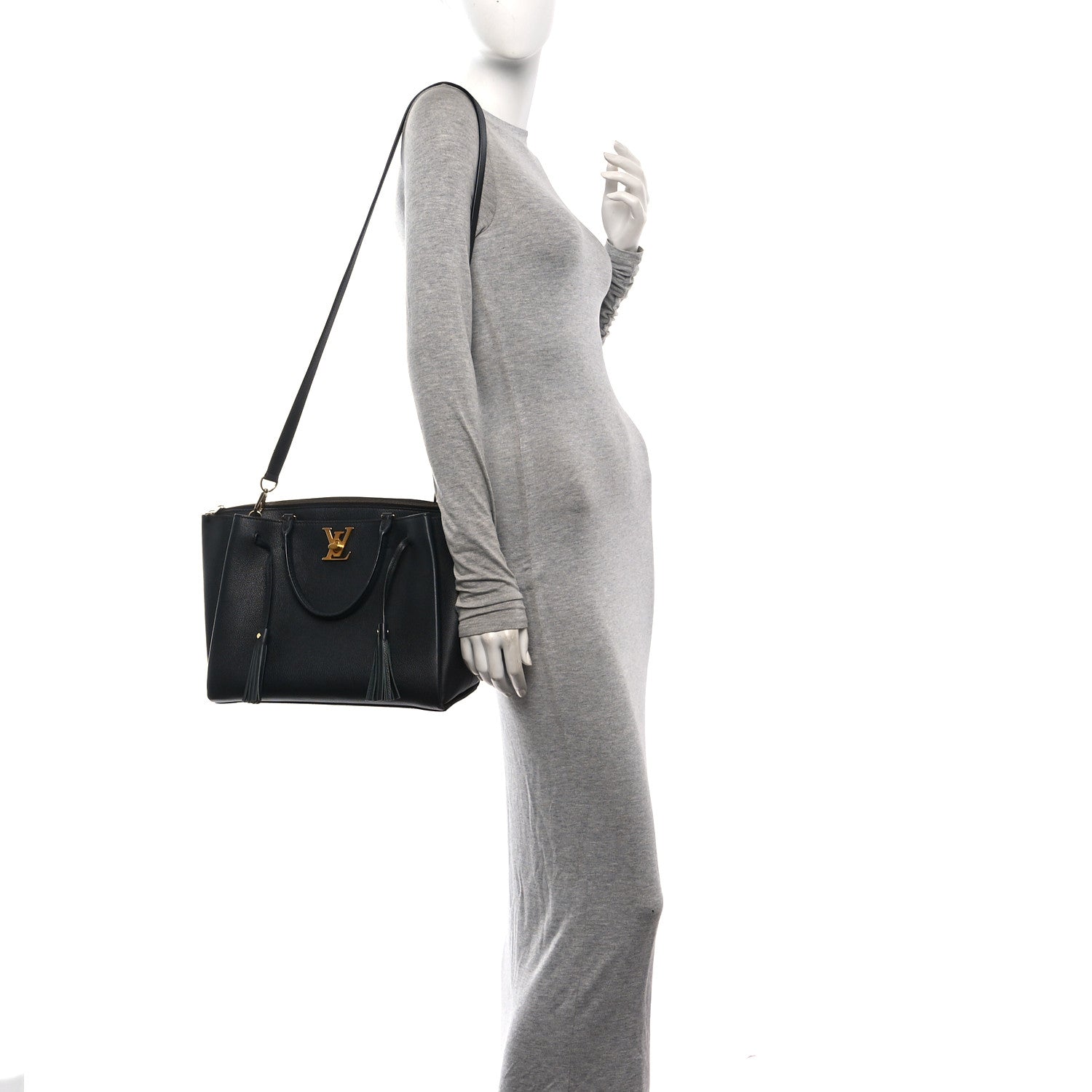 Louis Vuitton Calfskin Lockmeto Black 2 of 9