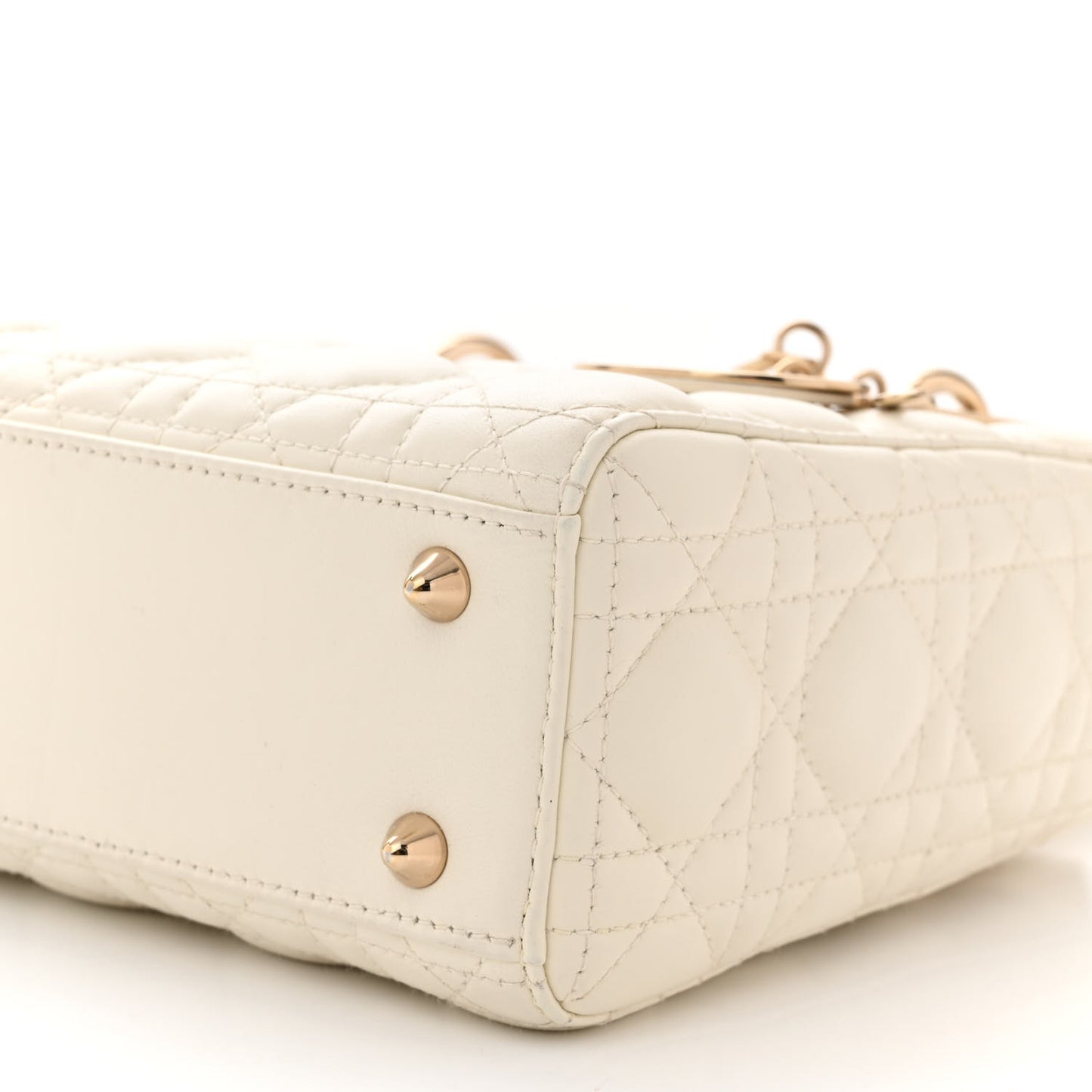 Lambskin Cannage Small My ABCDior Lady Dior White