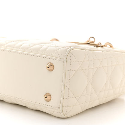 Christian Dior Lambskin Cannage Small My ABCDior Lady Dior White 10 of 11