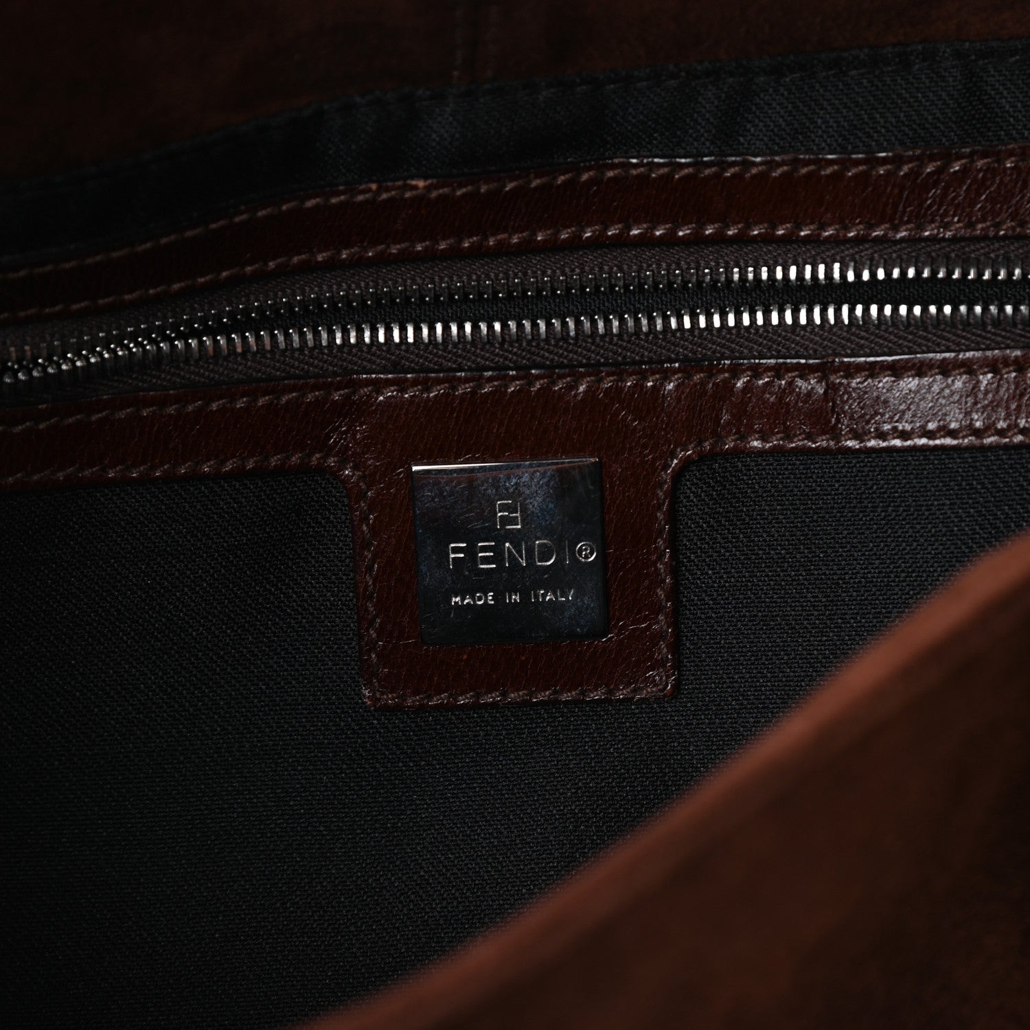 Fendi Suede Baguette Brown 6 of 9