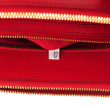 Prada Saffiano Vernice Mini Galleria Double Zip Tote Rosso 12 of 15