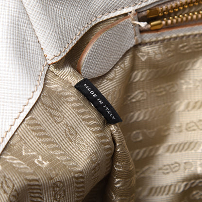 Prada Saffiano Lux Bi-Color Tote Talco Visone 6 of 17