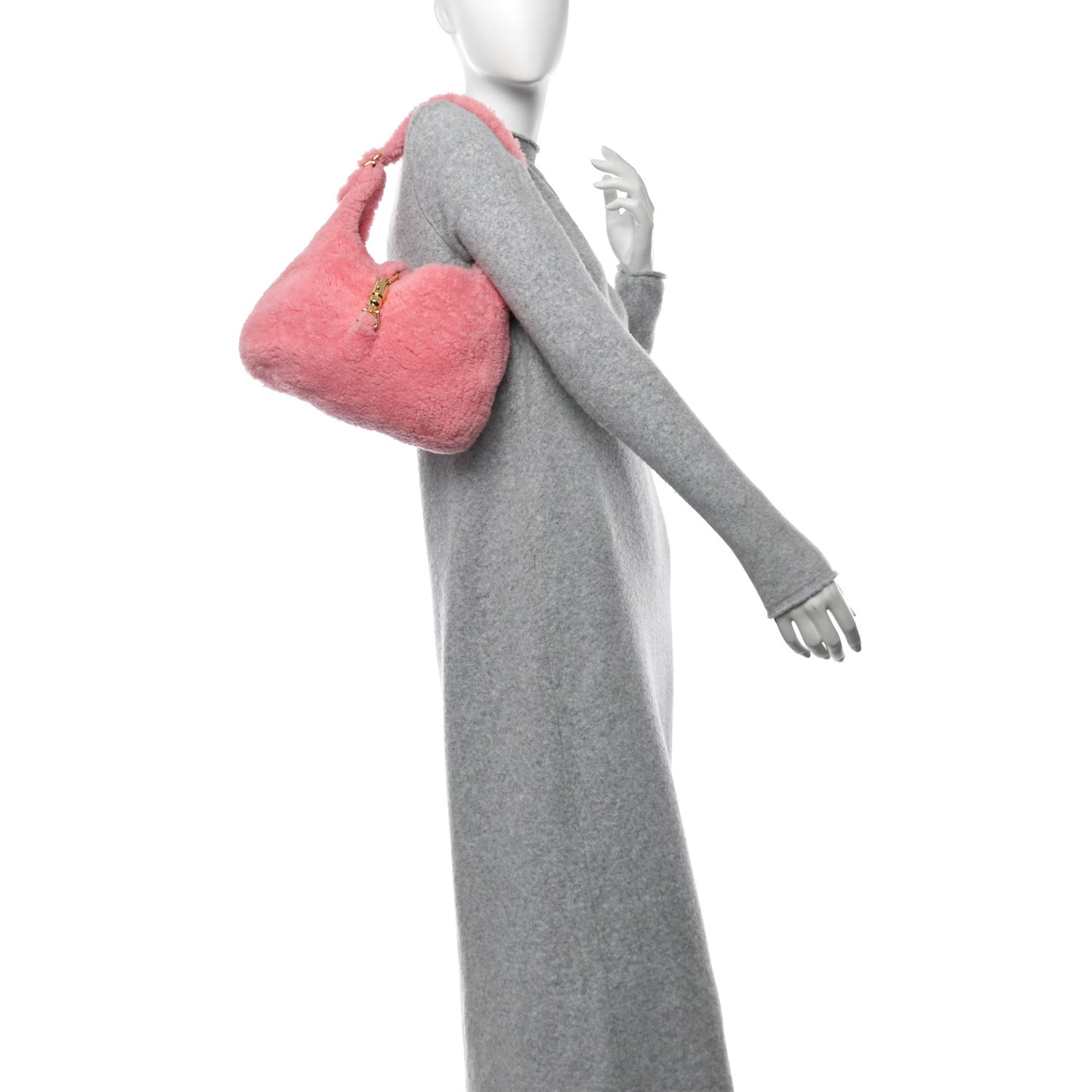 Shearling Small Jackie 1961 Shoulder Bag Lotus Pink