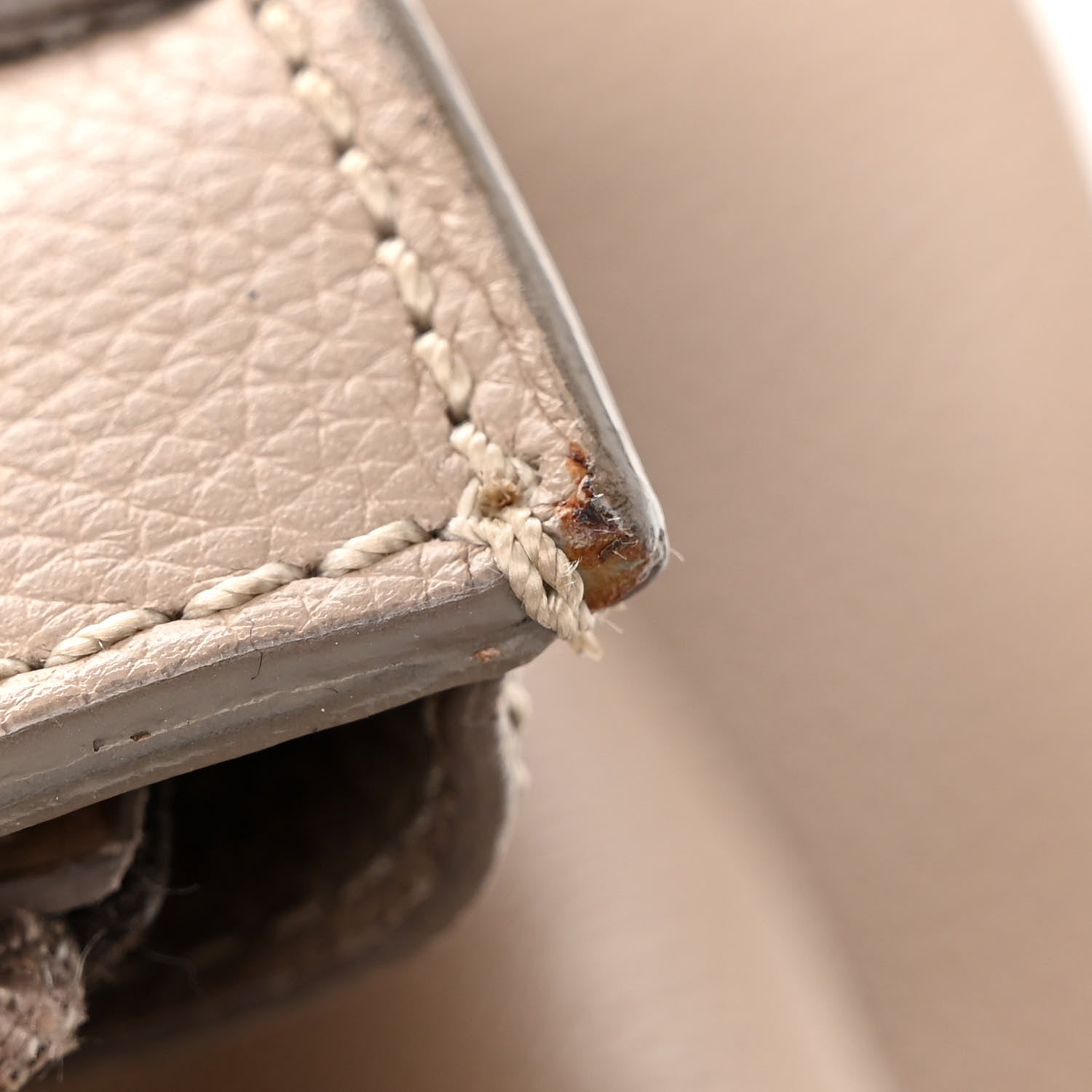 Celine Drummed Calfskin Mini Luggage Dune 10 of 20