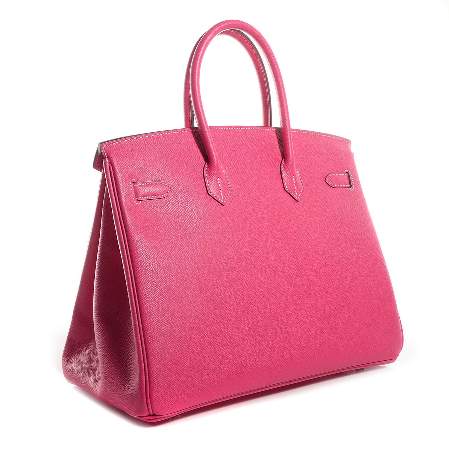 Hermes Epsom Candy Birkin 35 Rose Tyrien and Rubis 13 of 22