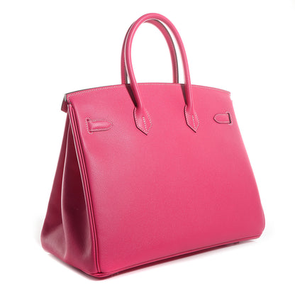 Hermes Epsom Candy Birkin 35 Rose Tyrien and Rubis 13 of 22