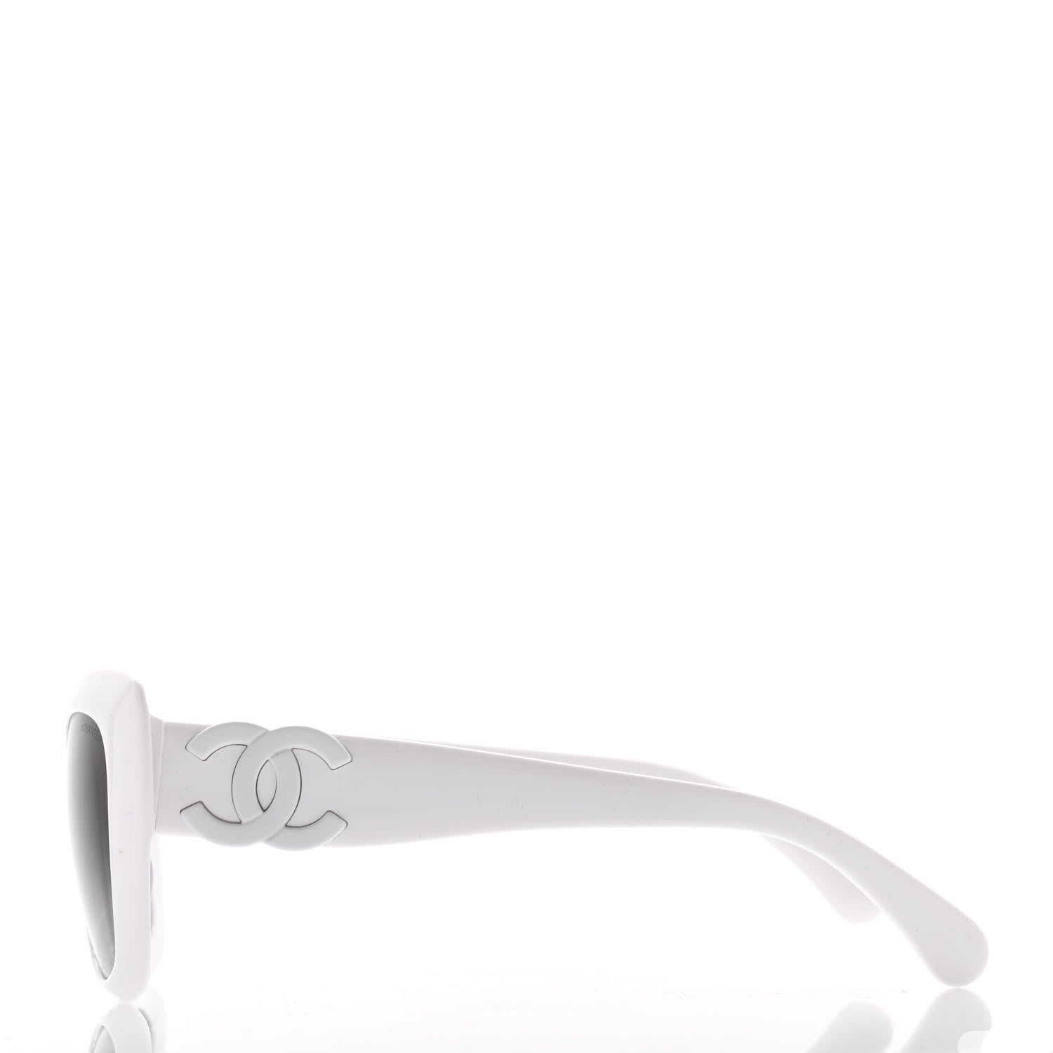 Chanel Acetate Square Sunglasses 71391 White 3 of 7