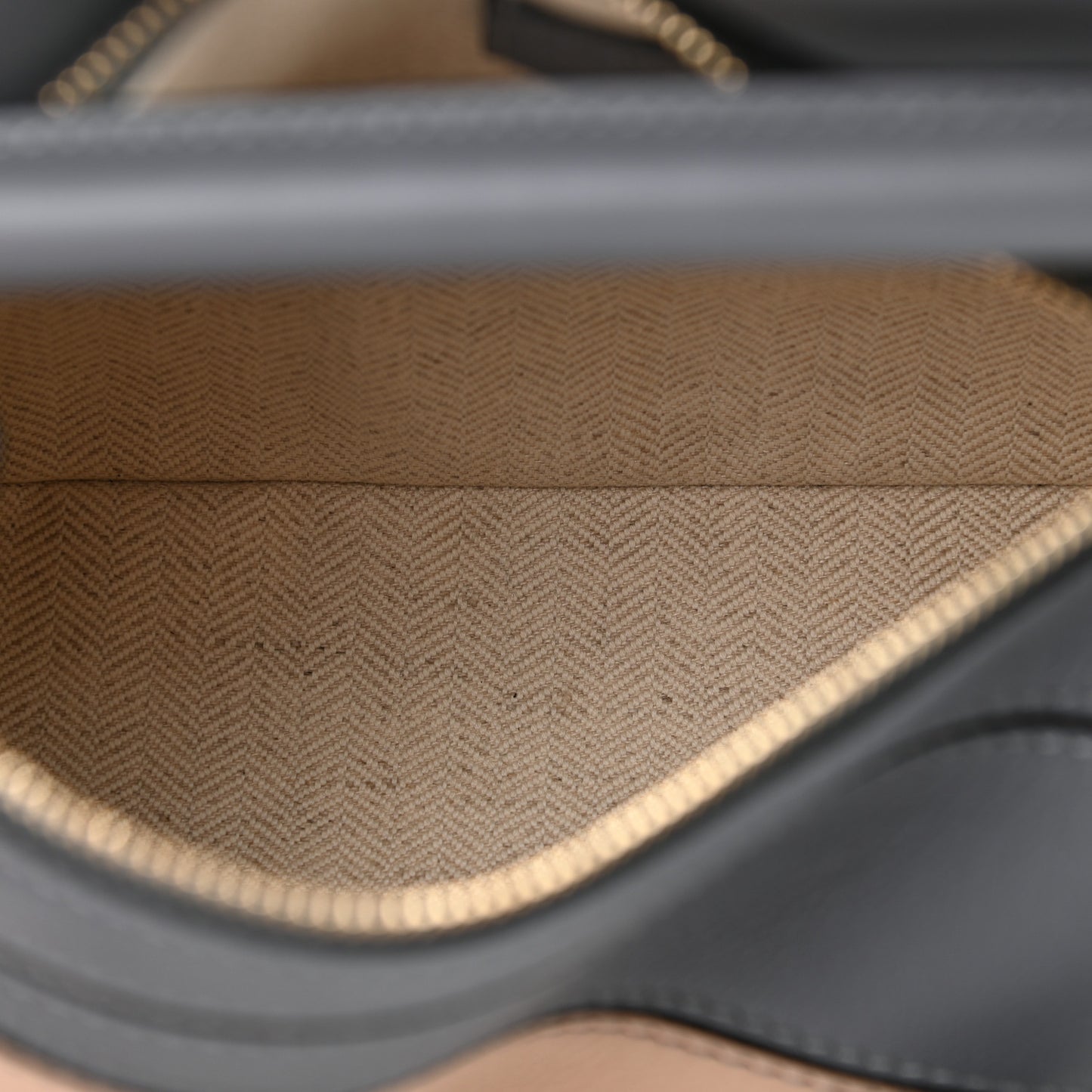 Calfskin Mini Puzzle Bag Asphalt Grey Nude