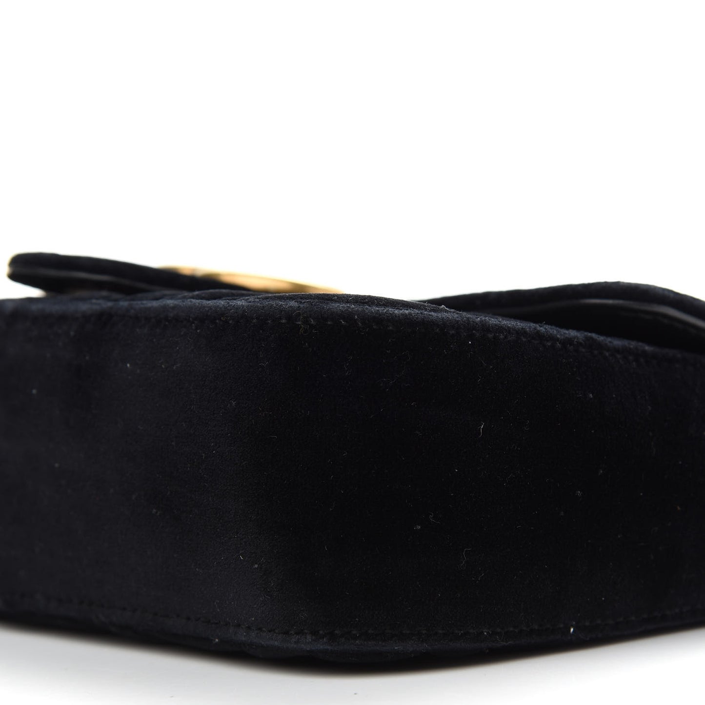 Velvet Matelasse Mini GG Marmont Shoulder Bag Black
