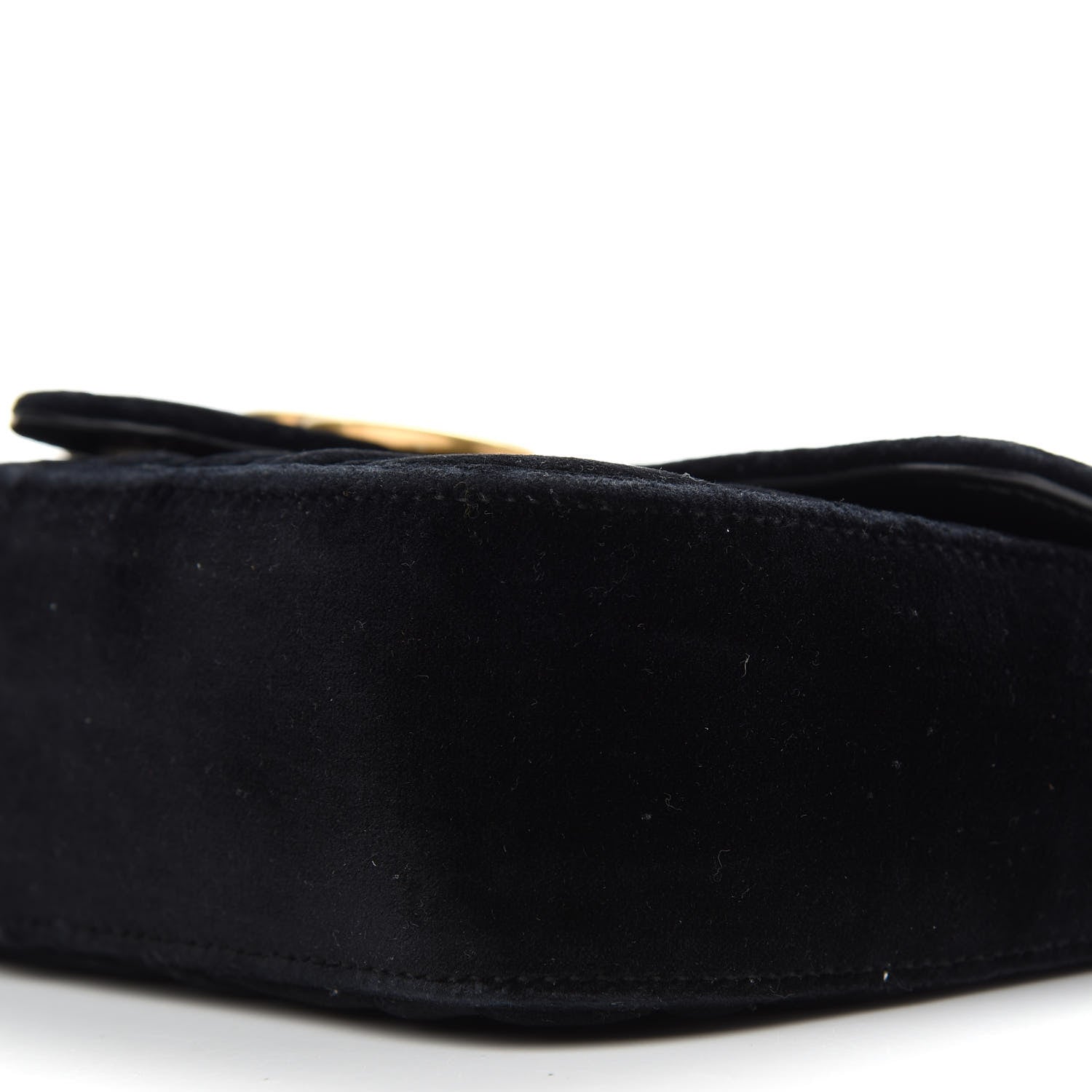 Gucci Velvet Matelasse Mini GG Marmont Shoulder Bag Black 9 of 11
