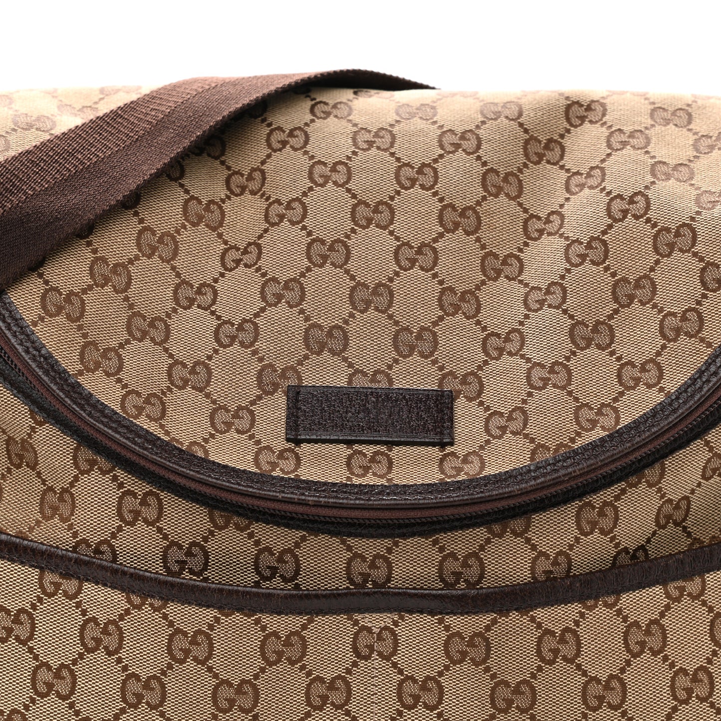 Monogram Natural Pigskin Large Diaper Bag Beige Ebony Cocoa Dark Chocolate