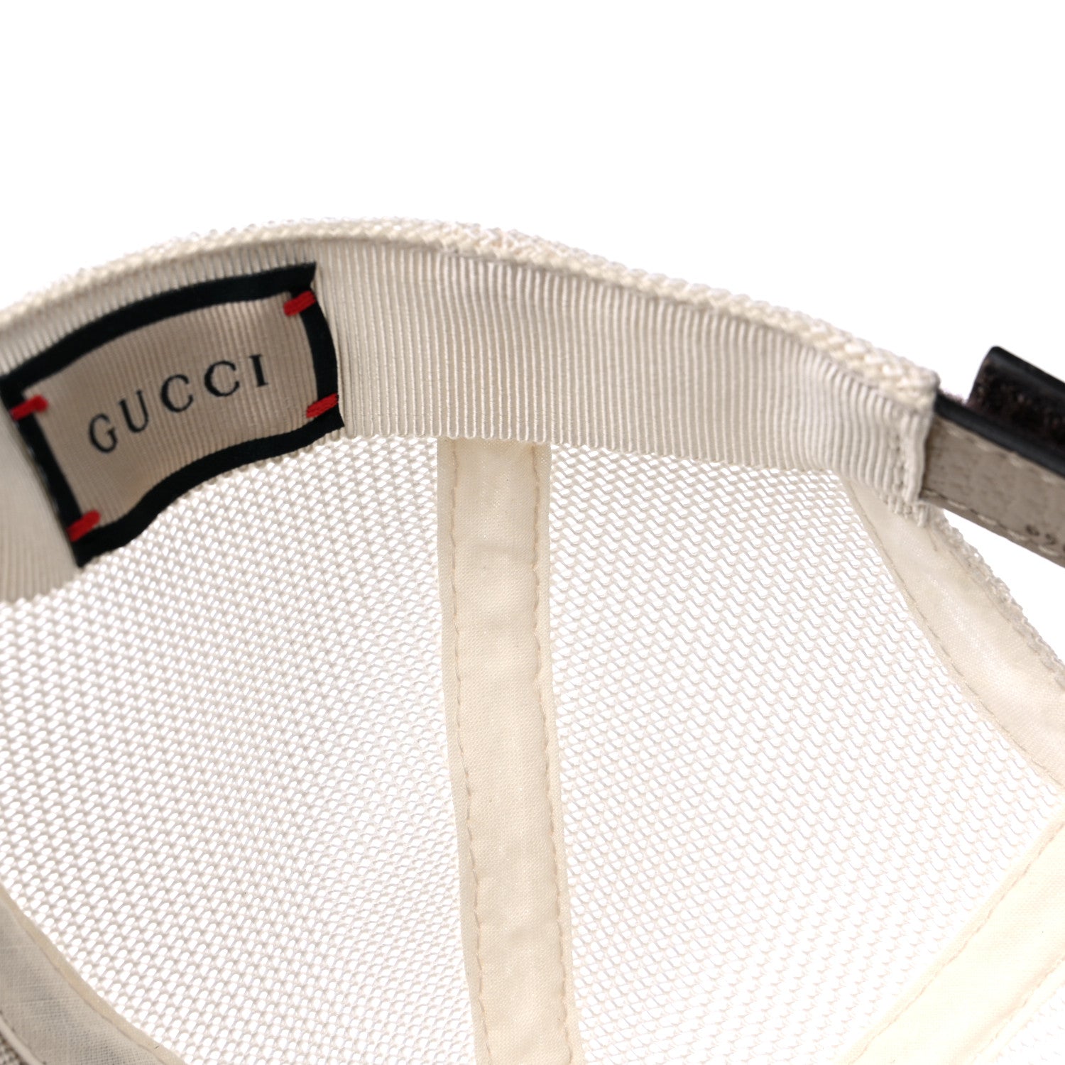 Gucci GG Supreme Monogram Mesh Baseball Hat M Beige Mystic White Ivory 9 of 11